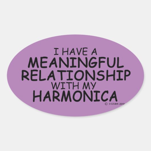 Betekenis Relatie Harmonica Oval Sticker (Voorkant)
