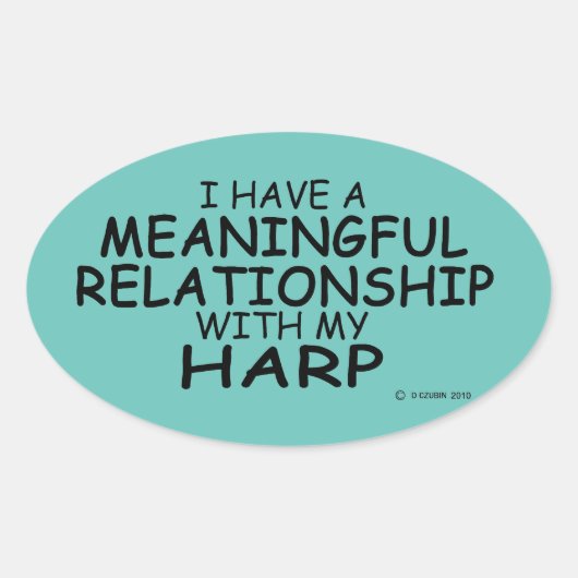 Betekenis Relatie Harp Oval Sticker (Voorkant)