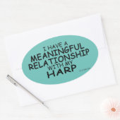 Betekenis Relatie Harp Oval Sticker (Envelop)
