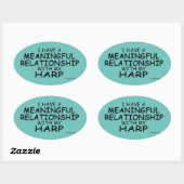 Betekenis Relatie Harp Oval Sticker (Vel)