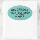 Betekenis Relatie Harp Oval Sticker (Tas)