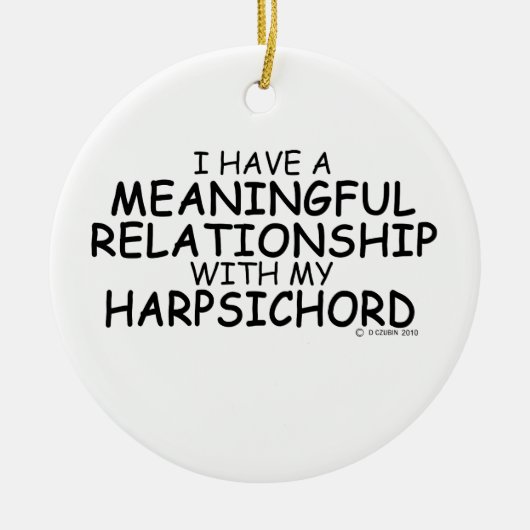 Betekenis Relatie Harpsichord Keramisch Ornament (Voorkant)