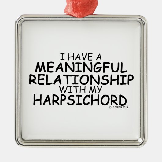 Betekenis Relatie Harpsichord Metalen Ornament (Voorkant)