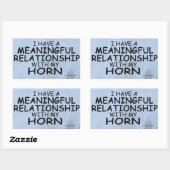 Betekenis Relatie Horn Rechthoekige Sticker (Vel)