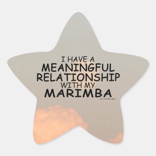 Betekenis Relatie Marimba Star-Sticker Ster Sticker (Voorkant)