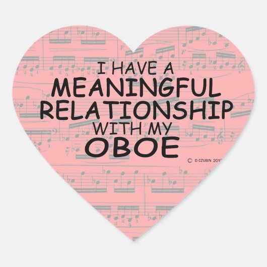 Betekenis Relatie Oboe Heart Sticker (Voorkant)