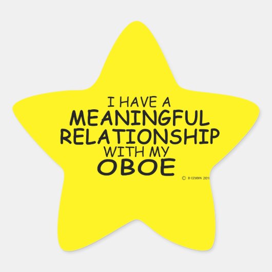 Betekenis Relatie Oboe Star-Sticker Ster Sticker (Voorkant)
