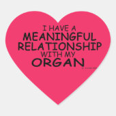 Betekenis Relatie Organ Heart Sticker (Voorkant)