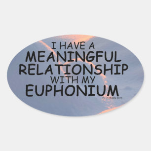 Betekenis Relatie Ovale euphonium-Sticker Sticker