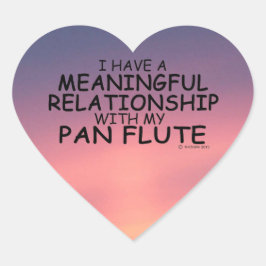 Betekenis Relatie Pan Flute Heart Sticker