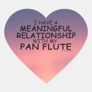 Betekenis Relatie Pan Flute Heart Sticker