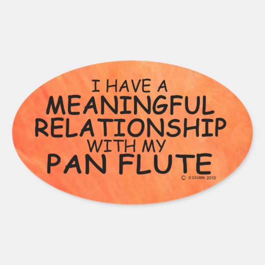 Betekenis Relatie Pan Flute Oval Sticker (Voorkant)