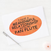 Betekenis Relatie Pan Flute Oval Sticker (Envelop)