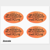 Betekenis Relatie Pan Flute Oval Sticker (Vel)