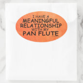 Betekenis Relatie Pan Flute Oval Sticker (Tas)