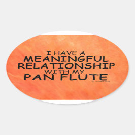 Betekenis Relatie Pan Flute Oval Sticker