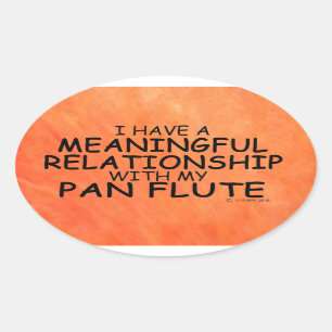 Betekenis Relatie Pan Flute Oval Sticker