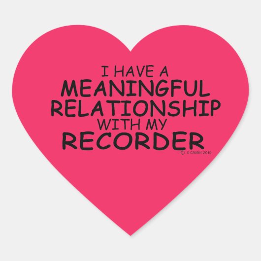 Betekenis Relatie Recorder Harde Sticker (Voorkant)