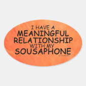 Betekenis Relatie Sousaphone Oval Sticker (Voorkant)
