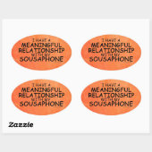 Betekenis Relatie Sousaphone Oval Sticker (Vel)