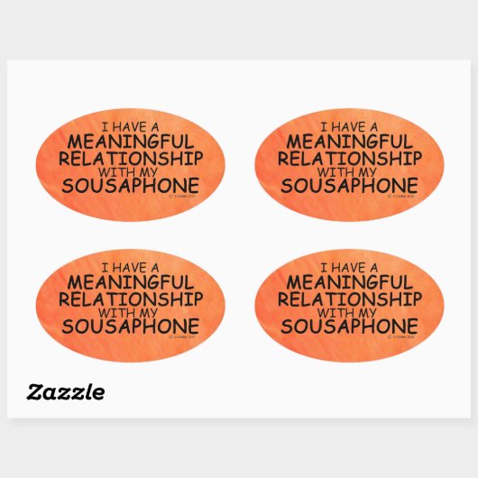 Betekenis Relatie Sousaphone Oval Sticker (Vel)