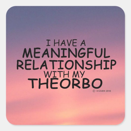 Betekenis Relatie Theorbo Square Sticker (Voorkant)