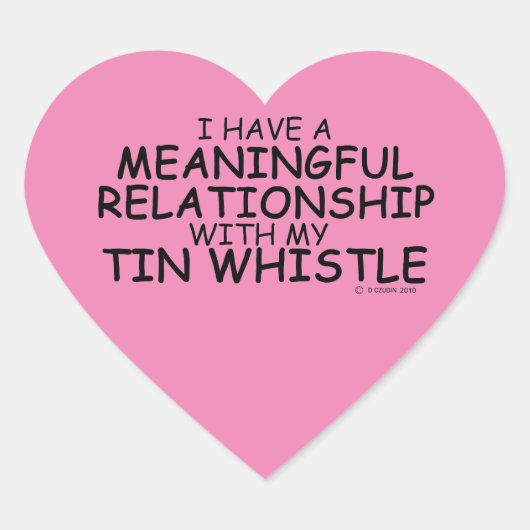 Betekenis Relatie Tin Whistle Heart Sticker (Voorkant)