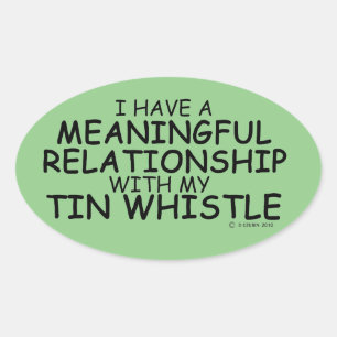 Betekenis Relatie Tin Whistle Oval Sticker