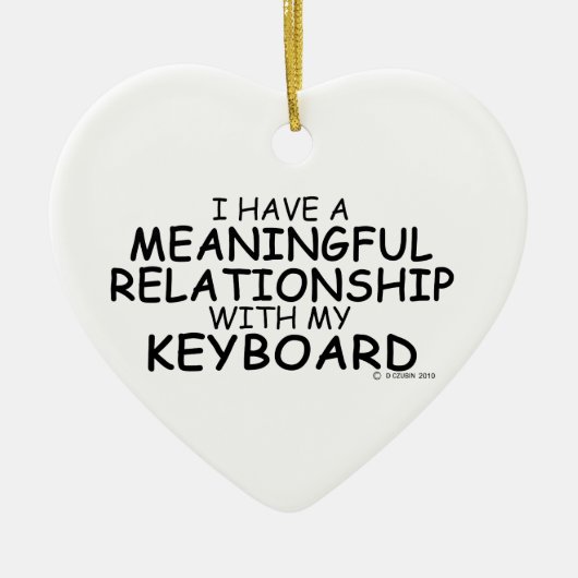Betekenis Relatie toetsenbord Keramisch Ornament (Voorkant)