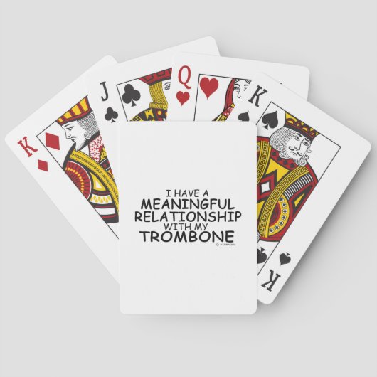 Betekenis Relatie Trombone Pokerkaarten (Achterkant)
