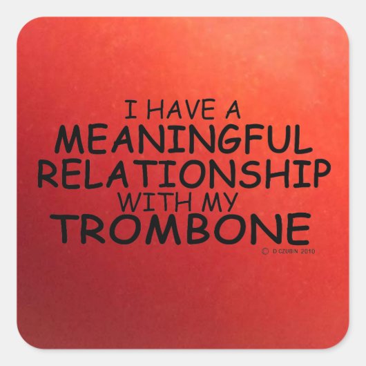 Betekenis Relatie Trombone Square Sticker (Voorkant)