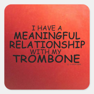 Betekenis Relatie Trombone Square Sticker