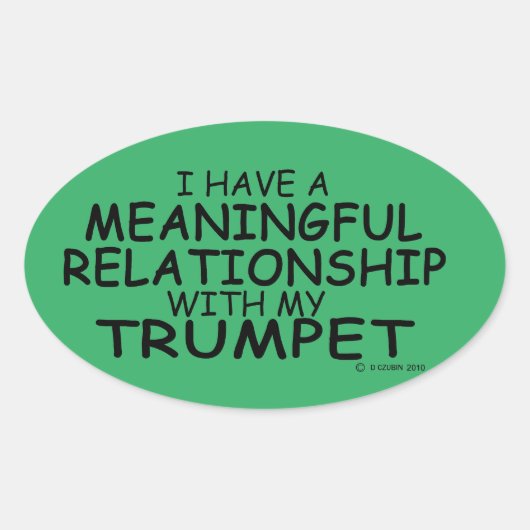 Betekenis Relatie Trumpet Oval Sticker (Voorkant)