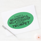 Betekenis Relatie Trumpet Oval Sticker (Envelop)