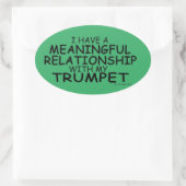 Betekenis Relatie Trumpet Oval Sticker (Tas)
