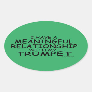 Betekenis Relatie Trumpet Oval Sticker