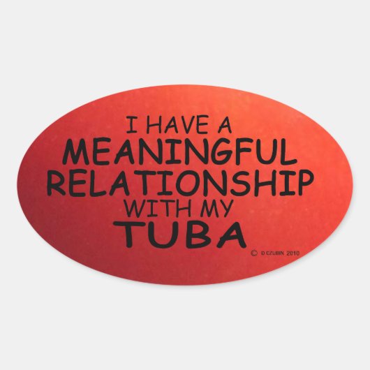 Betekenis Relatie Tuba Oval Sticker (Voorkant)