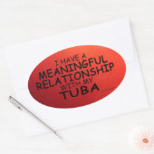 Betekenis Relatie Tuba Oval Sticker (Envelop)