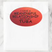 Betekenis Relatie Tuba Oval Sticker (Tas)