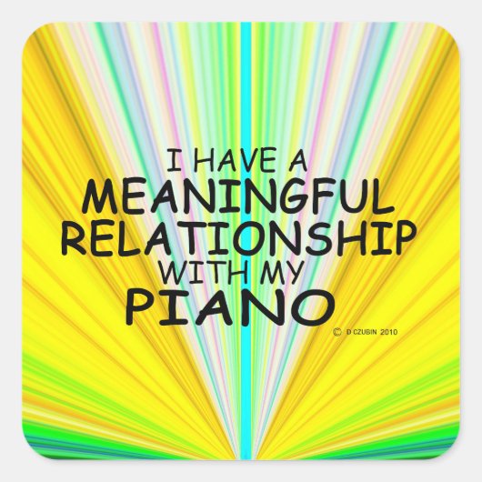 Betekenis Sticker Piano Square Relatie (Voorkant)