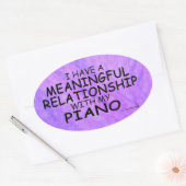 Betekenis Sticker van Piano Oval Relatie (Envelop)