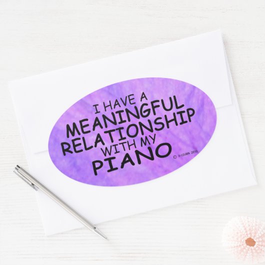 Betekenis Sticker van Piano Oval Relatie (Envelop)