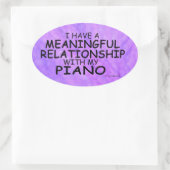 Betekenis Sticker van Piano Oval Relatie (Tas)