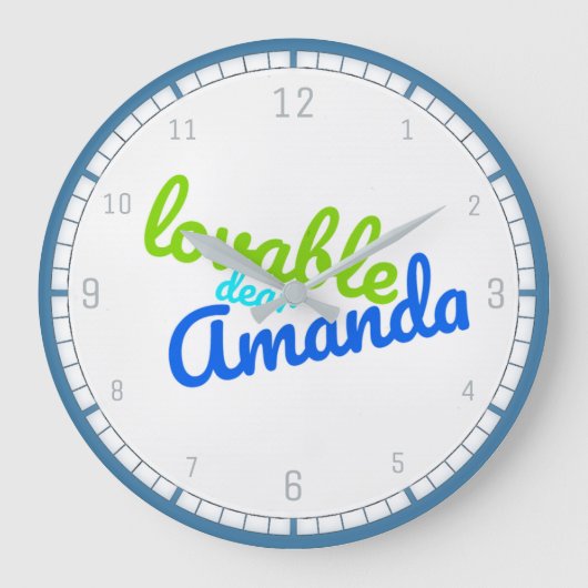 Betekenis van de naam Amanda | Wandklok (Voorkant)