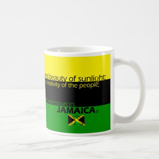 Betekenis van de vlag van Jamaica Koffiemok (Rechts)