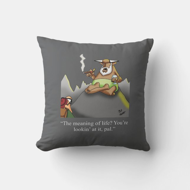 Betekenis van een "Life Cigar Humor Pillow Gift" Kussen (Voorkant)