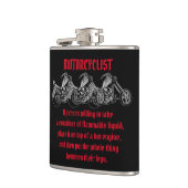 Betekenis van een motorrijder heupfles (Links)