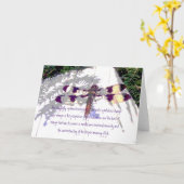 Betekenis van het leven Dragonfly Kaart (Gele Bloem)