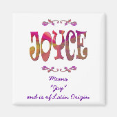 Betekenis van Joyce Magnet (Voorkant)