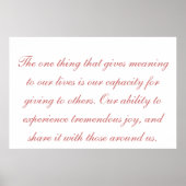 betekenis van life - poster (Voorkant)